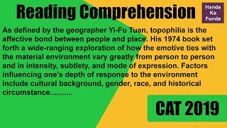 Reading Comprehension – As defined by the geographer YiFu Tuan [upl. by Sonaj]