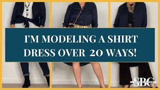 20 WAYS TO WEAR A SHIRT DRESS [upl. by Sillert]