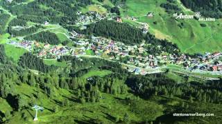 Picturesque St Anton am Arlberg  Aerial view [upl. by Ilenna]