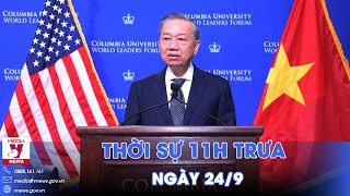 Thời sự 11h trưa 249 Tổng Bí thư Chủ tịch nước Tô Lâm phát biểu tại Đại học Columbia  VNews [upl. by Weinrich370]