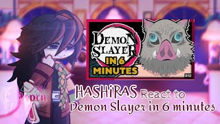 ¦¦ Hashiras react to Demon Slayer in 6 minutes  GL2 Test  jazaspen4 ¦¦ [upl. by Oirad476]