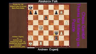 Andreev Evgenij vs Aleskerov Faik Puzzle No 135 [upl. by Eiral24]