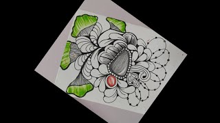 pattern art step by step  easy zentangle  zentangle for beginners zentangleart pattern zenart [upl. by Nohj77]