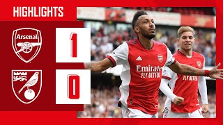 HIGHLIGHTS  Arsenal vs Norwich 10  Aubameyang with the winner amp Tomiyasu makes his debut [upl. by Nylak164]