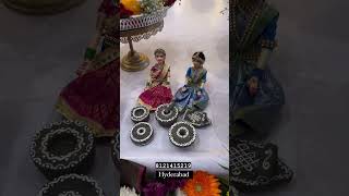 Half saree ceremony plate decor and doll decor😍 ​preethidolldecor2906 trending platedecoration [upl. by Kean275]