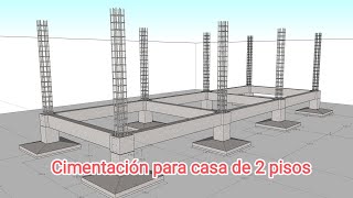 Cimentación para Casa de dos Pisos  Proceso Constructivo [upl. by Nee]