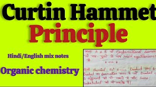 CurtinHammett principle in hindi Organic Chemistry MSc 1semester Notes • Easy language [upl. by Evans]