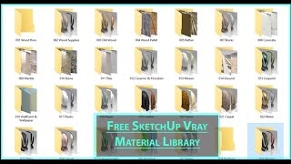 Free Vray Materials Pack for Sketchup 1813 vismat [upl. by Rutherfurd476]