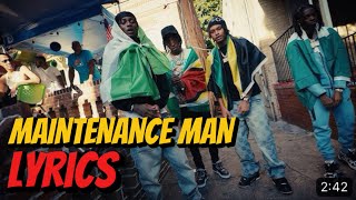 Dee Billz x Kyle Richh x Nemzzz x Jenn Carter  Maintenance Man LYRICS VIDEO [upl. by Kcirdlek]