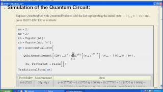 Shors Algorithm in Mathematica [upl. by Riki235]