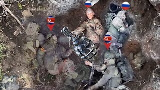 Ukrainian FPV drone ruthlessly wipe out North Korean and Russian marines who fail to escape in Kursk [upl. by Aciraa]