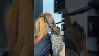 Watch as I transform black and red hair to a stunning blonde and brown look using color correction [upl. by Pauiie691]