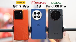 Сравнение OnePlus 13 vs Realme GT 7 Pro vs OPPO Find X8 Pro  ОБЗОР  КАМЕРА [upl. by Beckie970]