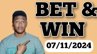 FOOTBALL PREDICTIONS TODAY 07112024 SOCCER PREDICTIONS TODAY  BETTING TIPS footballpredictions [upl. by Marlin984]