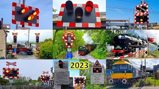 Level Crossings amp Trains in 2023  End of Year Compilation [upl. by Nyllek]