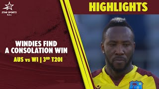 Andre Russell Powers West Indies to make it 21 in Perth  AUS vs WI 3rd T20I Highlights [upl. by Rogozen]