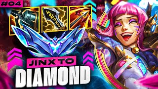 Jinx Unranked to Diamond 4  Jinx ADC Gameplay Guide Season 14  Best Jinx Build amp Runes [upl. by Eenafets]