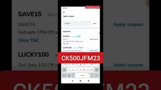 100 real coupon मिलेगा  ajio coupon today  ajio coupon code 2023 ajio shorts youtubeshorts [upl. by Eyt]