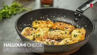 Halloumi Cheese with Honey and Chilli  Food Channel L  A New Recipe Every Day [upl. by Ecirehs934]