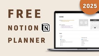 Organize Your Study Work and Life with this FREE Notion Template  Free Planner for 2025 [upl. by Trent]