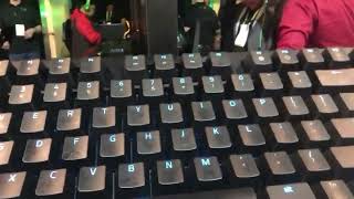 WOW THATS a ginormous keyboard CES 2019 razer [upl. by Namialus]