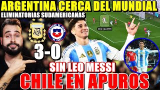 ARGENTINA GANA 30 a CHILE SIN MESSI y CERCA al MUNDIAL  CHILE en APUROS  ELIMINATORIAS  RESUMEN [upl. by Moshell]