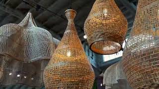 Wicker Hemp Rope Pendant Light Vintage Lamp Shade [upl. by Arhoz]