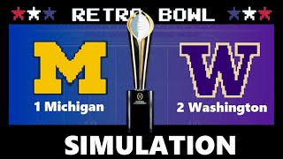 2024 College Football National Championship Simulation in RetroBowl [upl. by Nevanod]