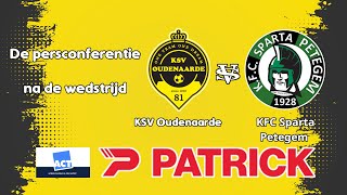 De persconferentie na de wedstrijd KSV Oudenaarde  KFC Sparta Petegem [upl. by Rolph]