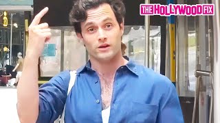 Penn Badgley Makes Time For Fans Before Arriving On Set To Film The New Season Of You In New York [upl. by Sosthena]