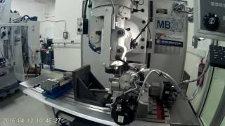 Milltronics MB20 simultanious 5 five axis cnc mill rotary tilt table [upl. by Attennhoj]