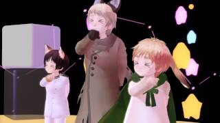 Hetalia MMD LUVORATORRRRRY Russia England Japan [upl. by Naot]