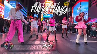 KPOP IN PUBLIC NYC TIMES SQUARE Apink 에이핑크   Eung Eung응응 Dance Cover by Not Shy Dance Crew [upl. by Yentihw701]