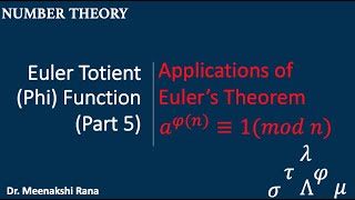 Euler TotientPhi FunctionPart 5 [upl. by Carlile313]