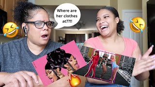 Cardi B  WAP feat Megan Thee Stallion Official Music Video REACTION with MOM [upl. by Lynnell106]