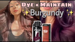 How I Dye my Hair Burgundy  Maintain the Color Tips amp Advice [upl. by Yenolem558]