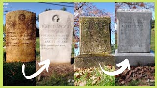 SATISFYING GRAVESTONES CLEANING ON TIKTOK  ASMR  COMPILATION [upl. by Arrait]