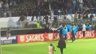 PATRICE EVRA fight with hooligans  Evra kicked a fan [upl. by Angelique]