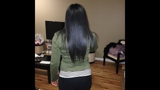 Silky Straight Flat Iron Natural Hair Tutorial [upl. by Issie942]