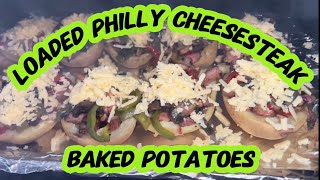 Loaded Philly Cheesesteak Baked Potatoes [upl. by Bouchier]