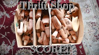 THRIFT STORE HAUL SHOE TREES GALOR STYLES MAINTENANCE amp MORE [upl. by Elleron]