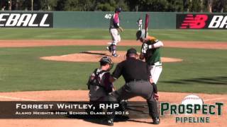 Forrest Whitley Prospect Video RHP Alamo Heights High SChool Class of 2016 [upl. by Shandee]