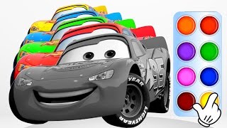 Learn Colors with Cars McQueen  Learning Flashy Color Animation for Baby Toddlers Kids Part 4 [upl. by Neuberger909]