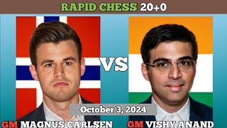 Magnus Carlsen vs Viswanathan Anand  Tech Mahindra Global Chess 2024  Rapid Chess 200 [upl. by Nylirrehs]