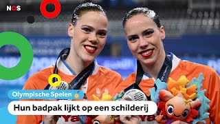 Synchroonzwemtweeling over blunders badpakken en de Olympische Spelen [upl. by Garris488]