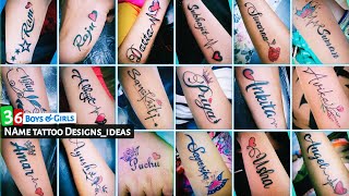 36 Stylish name tattoo ideas for Boys amp Girls  name tattoos for Men amp women  Boys name tattoo [upl. by Nelrah218]