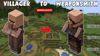 How to Make a WEAPONSMITH Villager in Minecraft  TUTORIAL Easy amp Quick [upl. by Dagna]