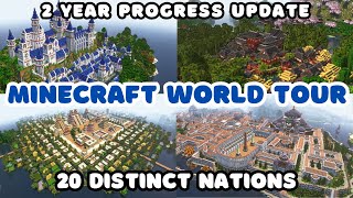 Aszulis World Tour 30  20 Different Minecraft Kingdoms  2 Years Progress Update [upl. by Balling]