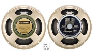 Celestion Greenback G12M vs Vintage 30 [upl. by Htebezile297]