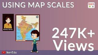 Learn Geography  How to use Map Scale in Maps  iKen  iKen Edu  iKen App [upl. by Ylram425]